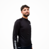 Maillot manches longues noir avec logo RMPRO, porté par un homme.