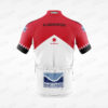 Maillot de cyclisme personnalisé rouge et blanc aux couleurs du club AS Marcoussis.