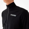Veste technique noire avec logo RM PRO, conçue pour le cyclisme et offrant une protection contre le vent.