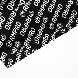 Tour de cou noir avec imprimé logo RMPRO.