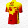 Maillot de cyclisme jaune et rouge aux armoiries de la région Normandie.
