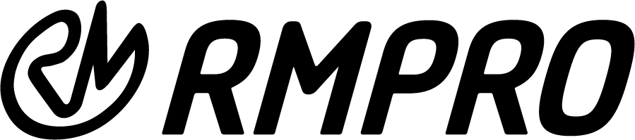 Logo de la marque RM PRO, spécialiste des vêtements techniques personnalisés pour cyclisme, triathlon et running.