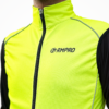 Veste technique hiver à manches longues, en jaune fluo et noir, avec logo RMPRO sur la poitrine.
